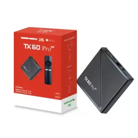 TX60 Pro 48K Ultra HD Smart Android TV Box with Voice Control Remote