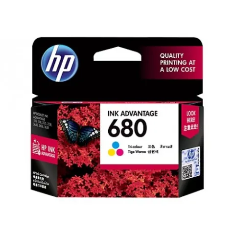 HP 680 Tri-Color Original Ink Advantage Cartridge