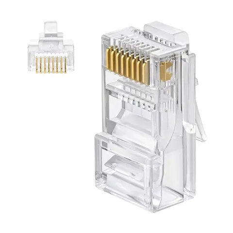 AMP Cat-6 Transparent RJ45 Connector (100 units)