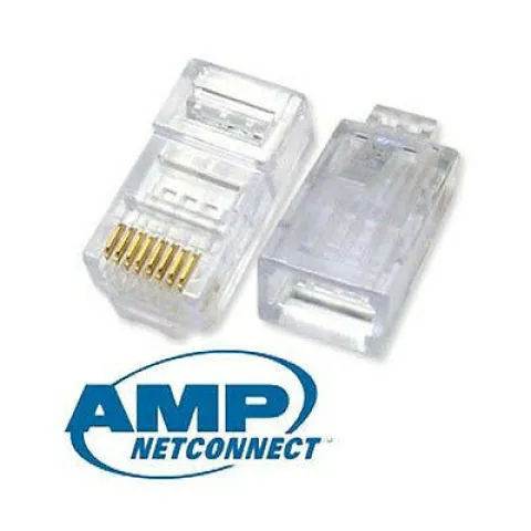 AMP Cat-5 Transparent RJ45 Connector (100 units)