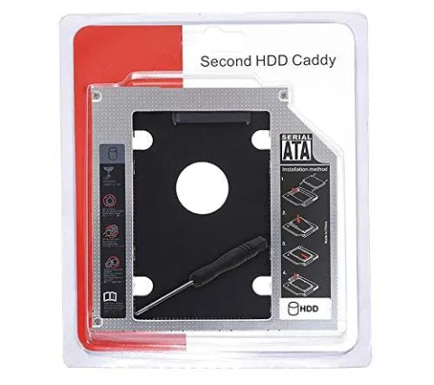 Laptop DVD to 2nd SSD/HDD Caddy Hard Drive Enclosures 12MM