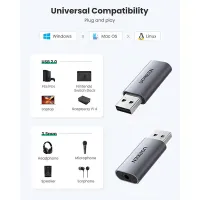 Ugreen CM383 (80864) USB External Sound Card — photo 2