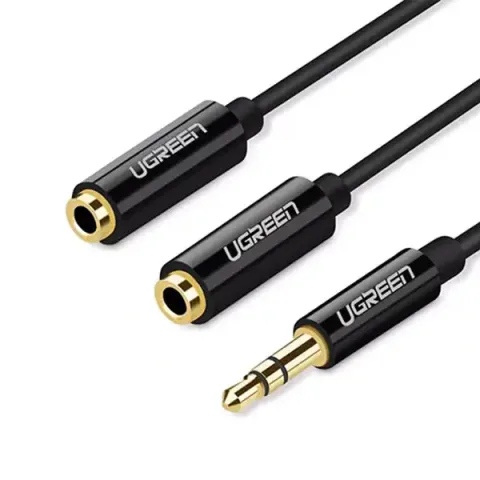 UGREEN AV134 (20816) 3.5mm Male to 2 Female Audio Cable 20cm 