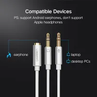 UGREEN AV140 (20898) 3.5mm to 2 Audio Cable - Black — photo 2