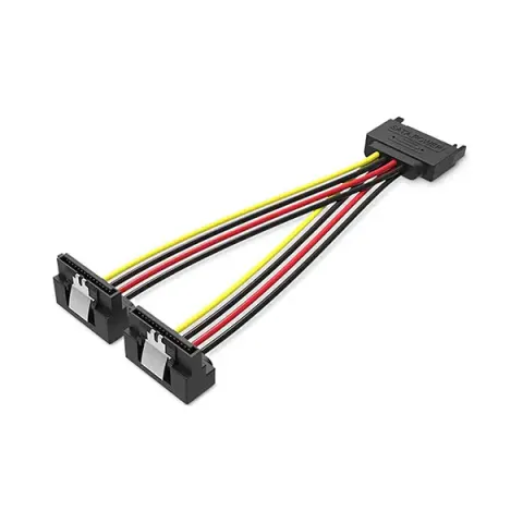 Vention KDBBB SATA 15P to 90 Degree 2x 15P Power Splitter Cable - 0.15M