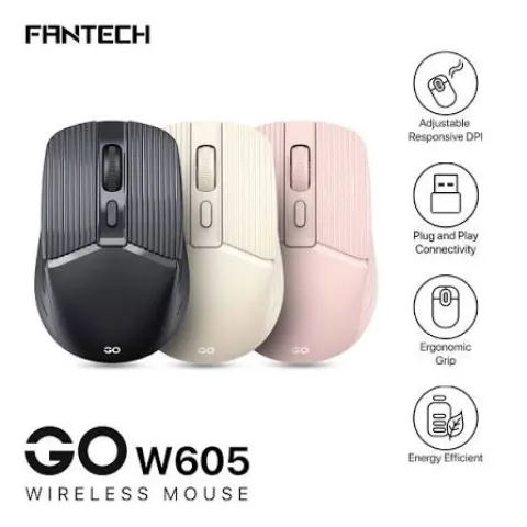 Fantech Go W605 Wireless Black Optical Mouse