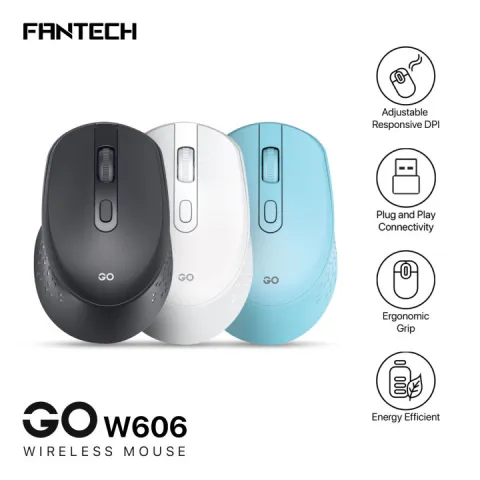 Fantech Go W606 Wireless Black Optical Mouse